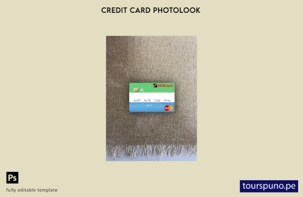 listo para imprimir plantilla frontal de aspecto fotográfico mastercard del B 24